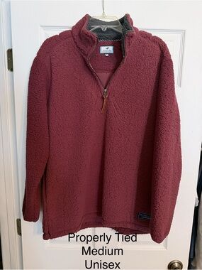 Properly Tied Kensington Sherpa Pullover - Maroon